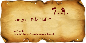 Tangel Máté névjegykártya